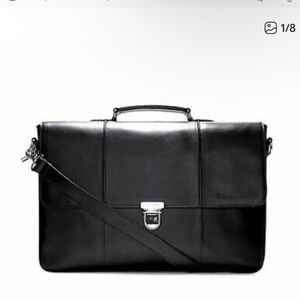 Black Real Leather Briefcase